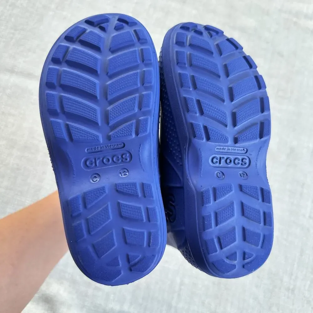 Crocs Handle It Blue Rain Boots VGUC Toddler 12